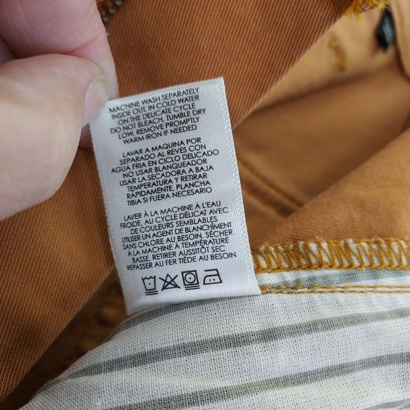 Cabi Cargo Pants Women's 6 Paper Bag Chino Cashew Brown Canvas High Rise no belt - Picture 10 of 15